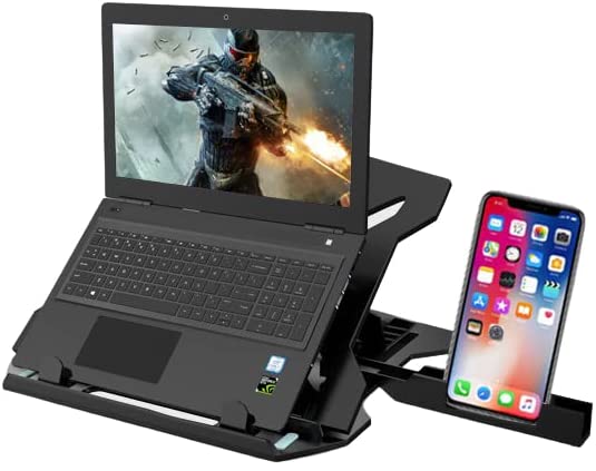 Foldable Plastic Desk Laptop Stand with Mobile Holder